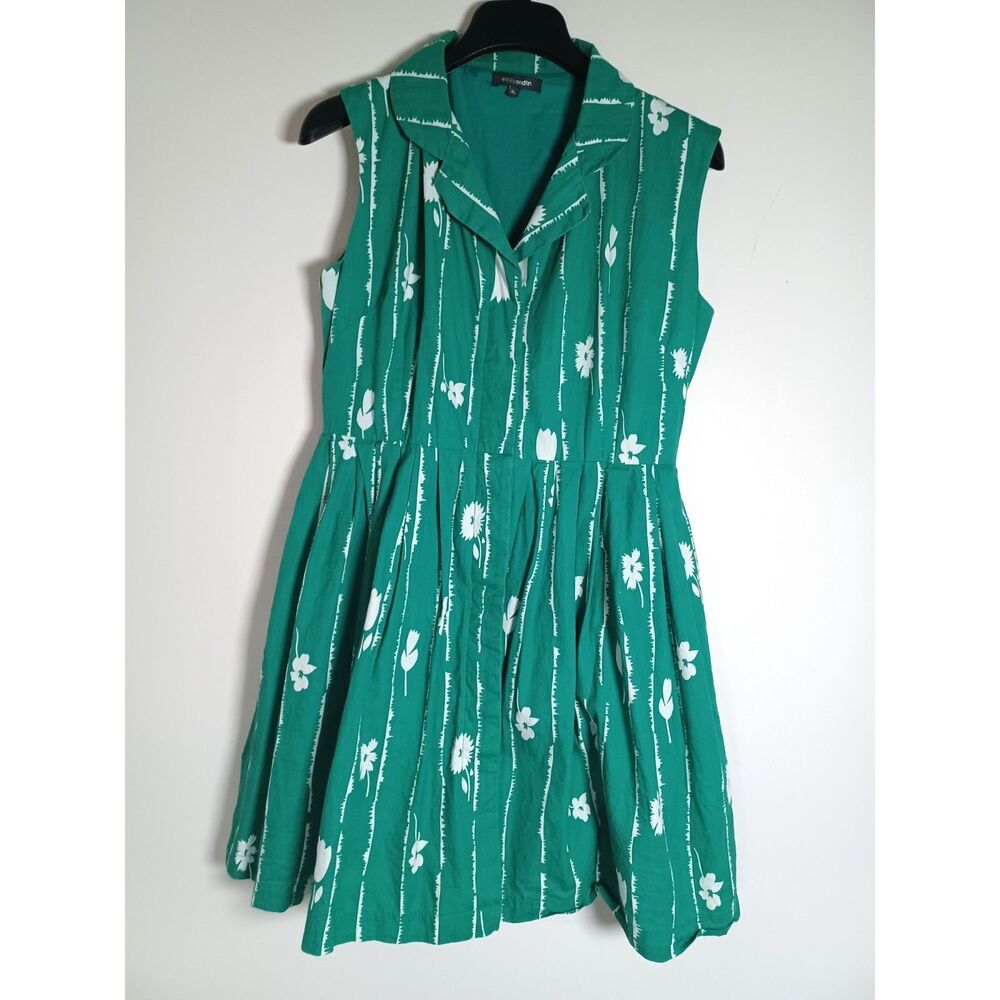 Emily & Fin A-Line Fit & Flare Dress Retro 50's Midi Twee Indie Ethical Cotton